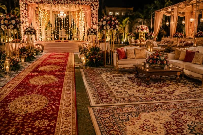 Rugs for Indian Weddings and Events Decor Ideas and Buy vs Rent Guide