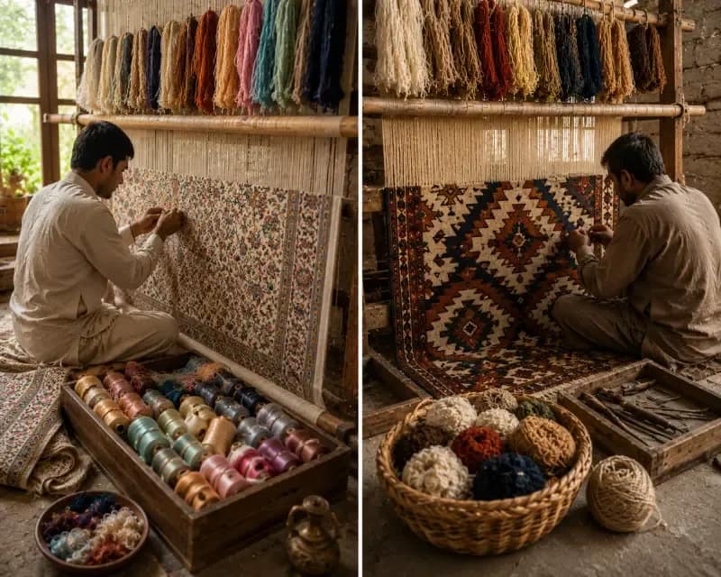 Silk Carpet vs Wool Carpet Which Is Right for Your Indian Home?