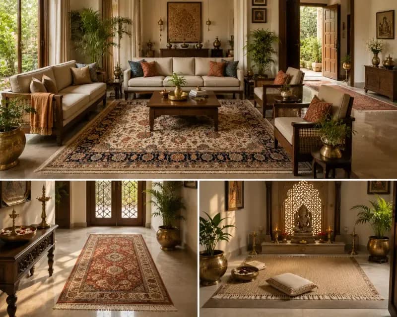 Vastu Tips for Placing Rugs and Carpets in Your Indian Home
